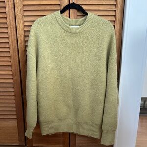 OAK + FORT Muted Olive Crewneck Sweater